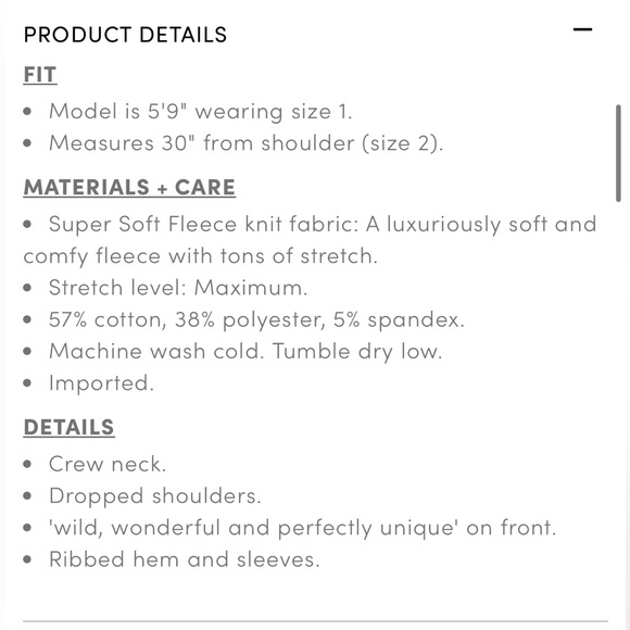 Torrid Super Soft Perfect Black Sweatshirt BNWT Size 1 - Picture 9 of 10